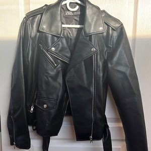 Zara faux leather jacket